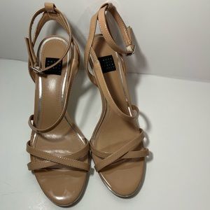 White House Black Market Strappy Patent Heels